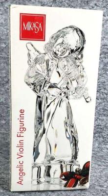 Mikasa crystal angelic violin figure