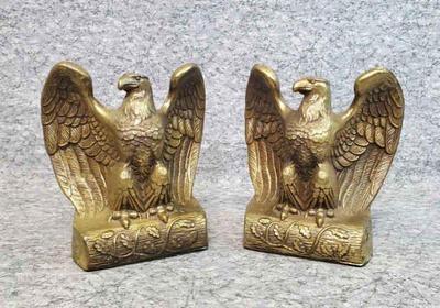 Brass eagle bookends