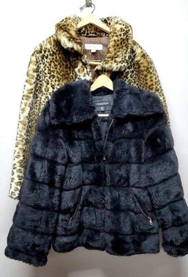Two soft cozy faux fur coats
