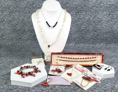 Red hat society jewelry costume jewelry
