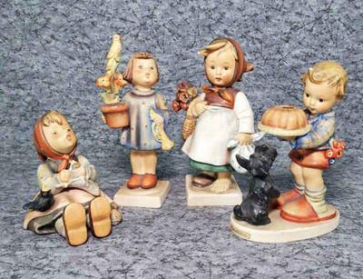 4 goebel hummel figurines
