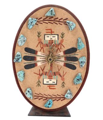 Lot 324 beautiful native american style desk clock