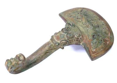 Lot 282 chinese bronze horse belt hook