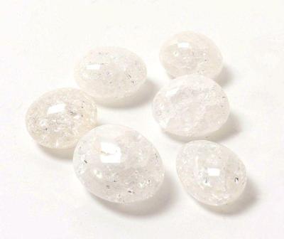 Lot 171 group of six fire ice quartz stones