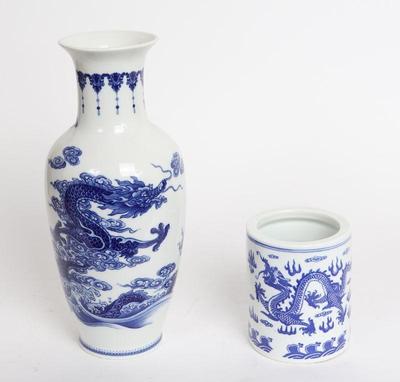 Lot 310 two blue and white chinese porcelains