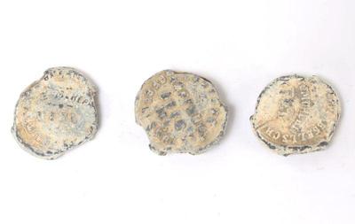 Lot 334 trio of ancient shipwreck token coins england
