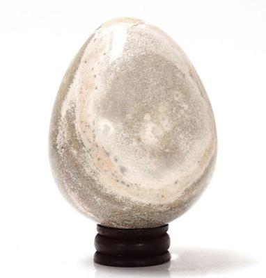 Lot 181 wonderful egg shaped fossilized bone wstand