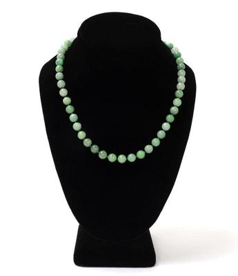 Lot 127 lovely mixed jadeite bead necklace