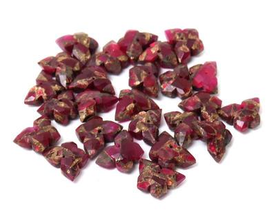 Lot 119 gorgeous raw ruby butterfly beads