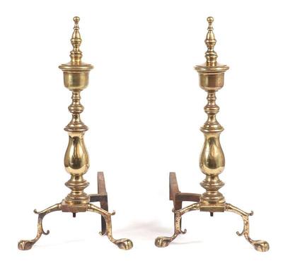 Lot 351 early 19th century ny sheffield andirons