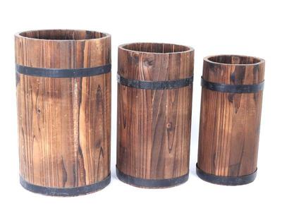 Lot 276 set of three chinese wood nesting hat stands