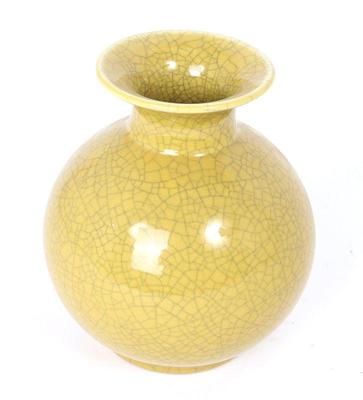 Lot 308 vintage chinese yellow crackle glazed vase