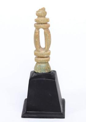 Lot 205 mezcala light green hardstone temple