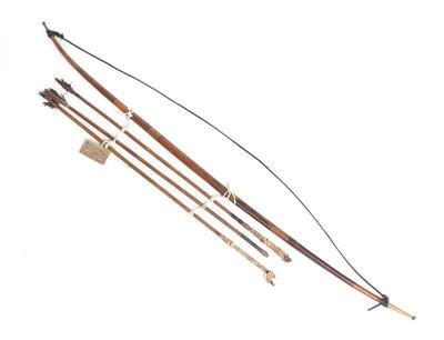 Lot 98 hardwood bow w poison arrows wasamia pyhmy tribe 1885