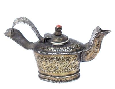 Lot 219 ceremonial tibetan silver tea pot