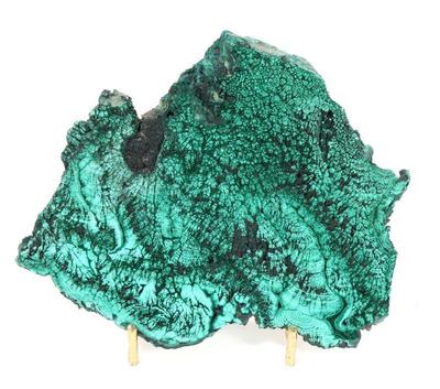 Lot 169 gorgeous well preserved malachite slab with stand