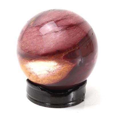 Lot 143 wonderful all natural mookaite jasper sphere wstand