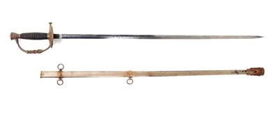 Lot 6 us staff field sword w scabbard