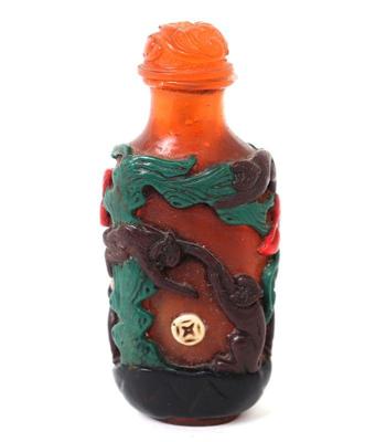 Lot 249 chinese imitation peking glass snuff bottle monkey's