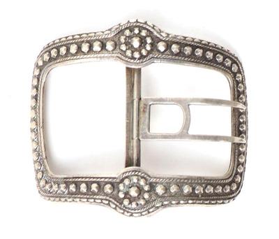 Lot 115 antique sterling silver belt buckle circa 1800s