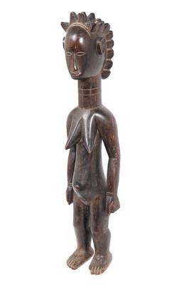 Lot 331 tall african female carved statue cote d'ivoire