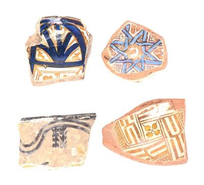 Lot 213 ancient islamic ceramic fragments 4 pieces