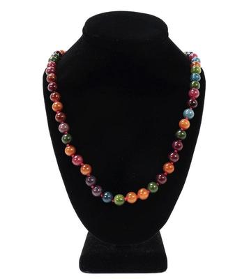Lot 118 gorgeous rainbow tourmaline beaded necklace
