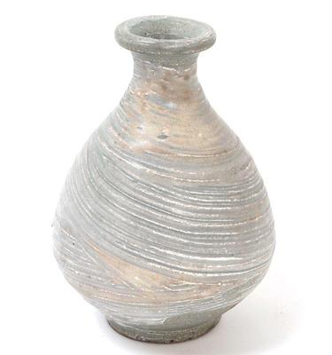 Lot 225 antique ceramic textured korean sake bottle