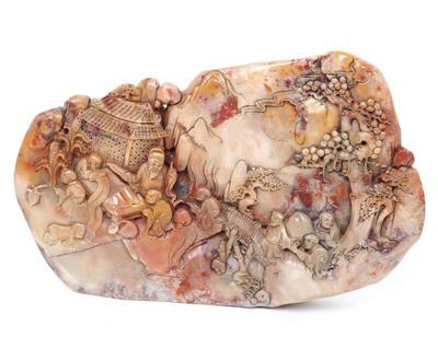 Lot 264 chinese soapstone mountain carving