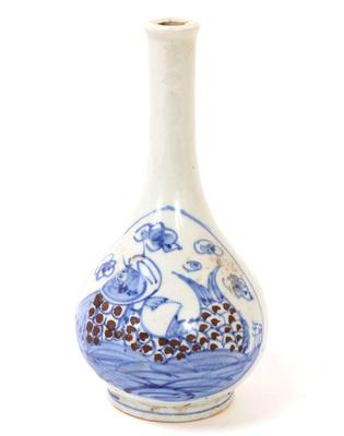 Lot 226 antique blue white korean bottle vase