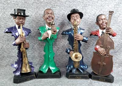 Jazz Musician Sculptures Set of 4 
