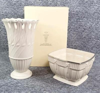 Lenox Poplar Vase and Basket Plant Pot 