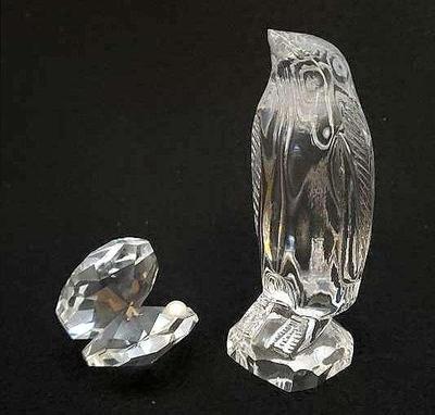 Waterford Crystal Penguin, Austrian Zoo Crystal Oyster 