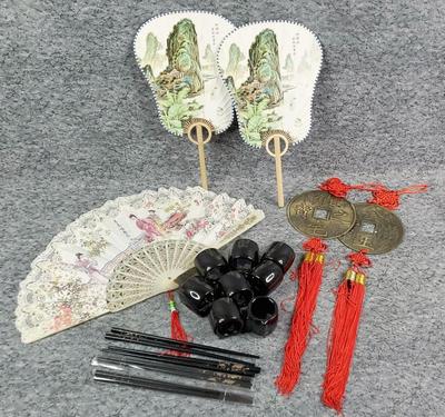Asian Home Goods: Feng Shui Medals, Fans, Napkin Rings, Chopsticks