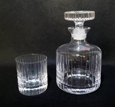Soffiato A Bocca Crystal Decanter and Rocks Glass