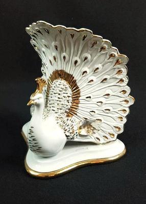 Capodimonte Swarovski Peacock Figure