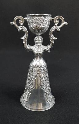 German Wedding Chalice Bride Groom Double Cup
