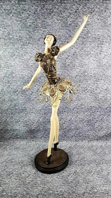 Armas Metal Ceramic Composite Tall  Ballerina Sculpture 