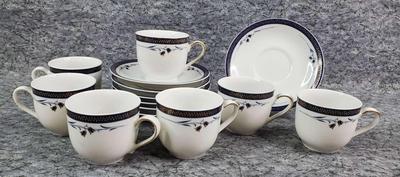Bavarian Mitterteich China Espresso/Demitasse Cups & Saucers for 7