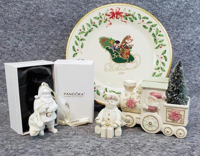 Lenox and Pandora Christmas Figures, Ornament, Plate 