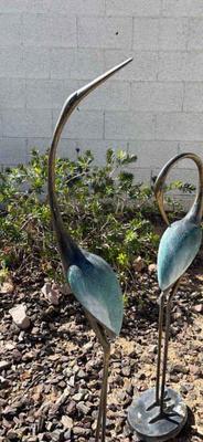 2) metal cranes