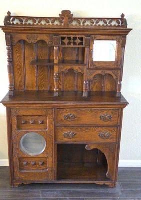Beautiful unique antique side hutch
