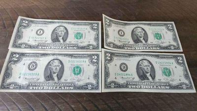 Spirit of 76 stamped 2 bills