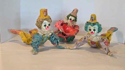 Paper mache clowns