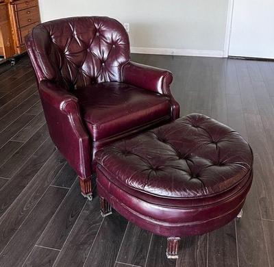 Deep red leather chair lone star leather