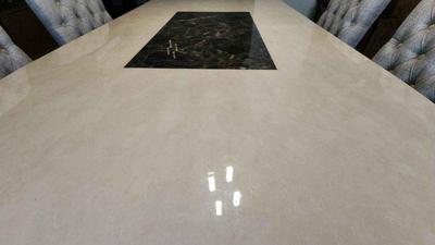 Elegant marble dining table set