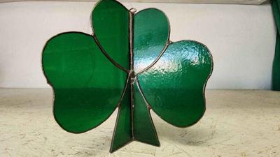 Original stained glass shamrock