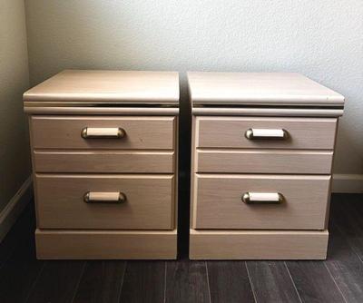 Laquered maple night stands