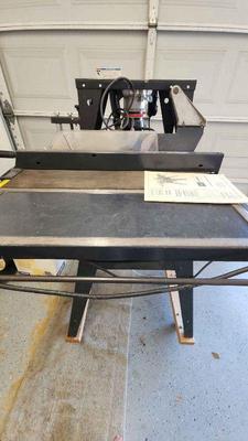Craftsman table saw router table