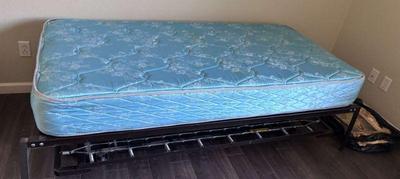 Twin bed frame & pop up trundle
